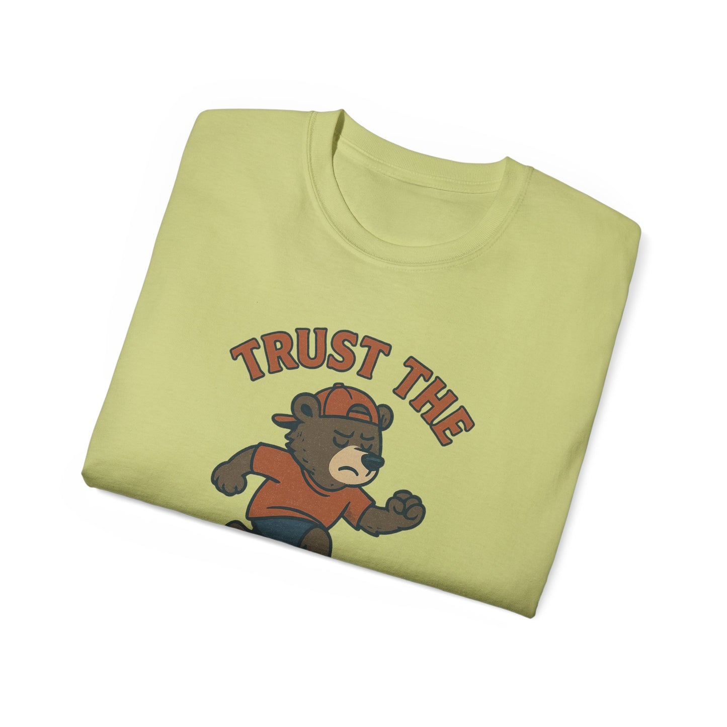 Skateboarding Bear T-Shirt - Trust the Process, Unisex Tee, Gift for Skaters, Motivational Shirt, Casual Wear, Trendy Graphic Tee