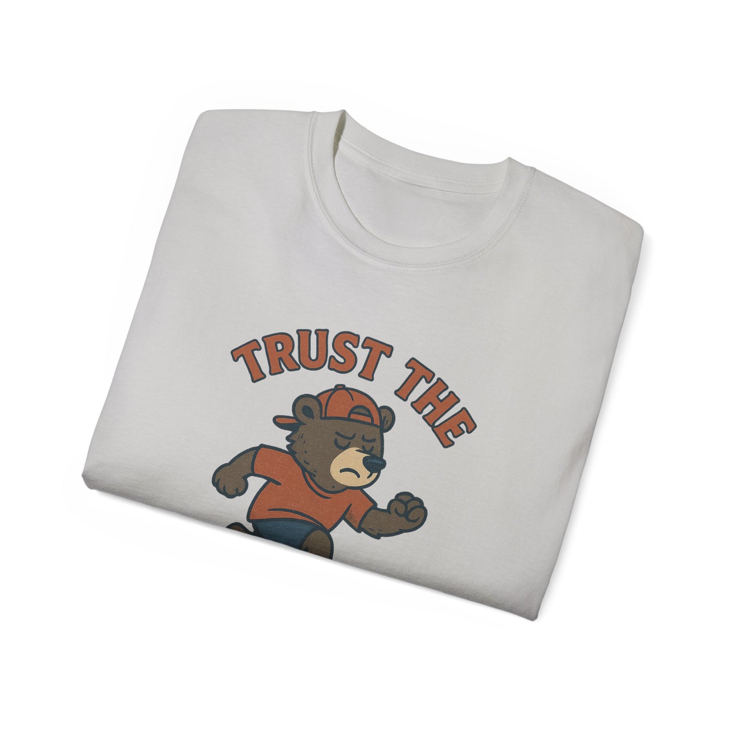 Skateboarding Bear T-Shirt - Trust the Process, Unisex Tee, Gift for Skaters, Motivational Shirt, Casual Wear, Trendy Graphic Tee