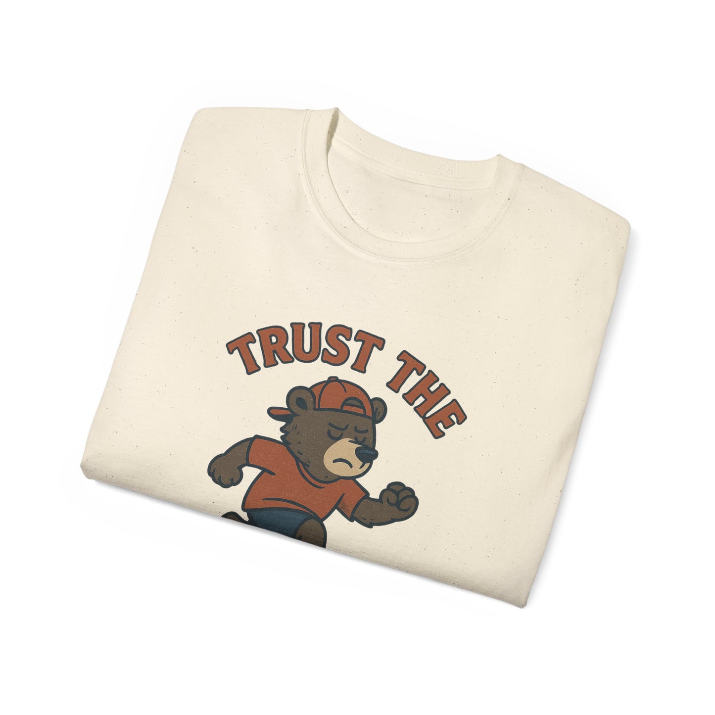 Skateboarding Bear T-Shirt - Trust the Process, Unisex Tee, Gift for Skaters, Motivational Shirt, Casual Wear, Trendy Graphic Tee