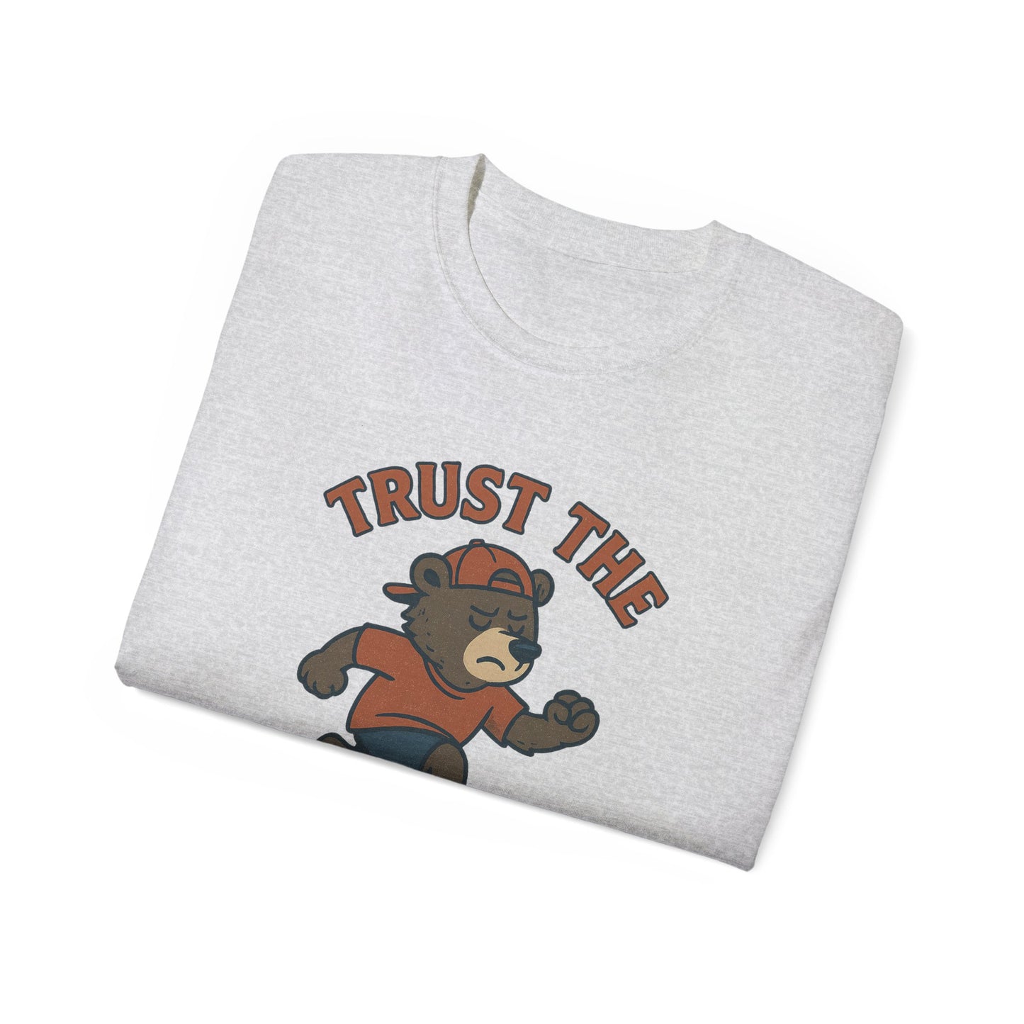 Skateboarding Bear T-Shirt - Trust the Process, Unisex Tee, Gift for Skaters, Motivational Shirt, Casual Wear, Trendy Graphic Tee