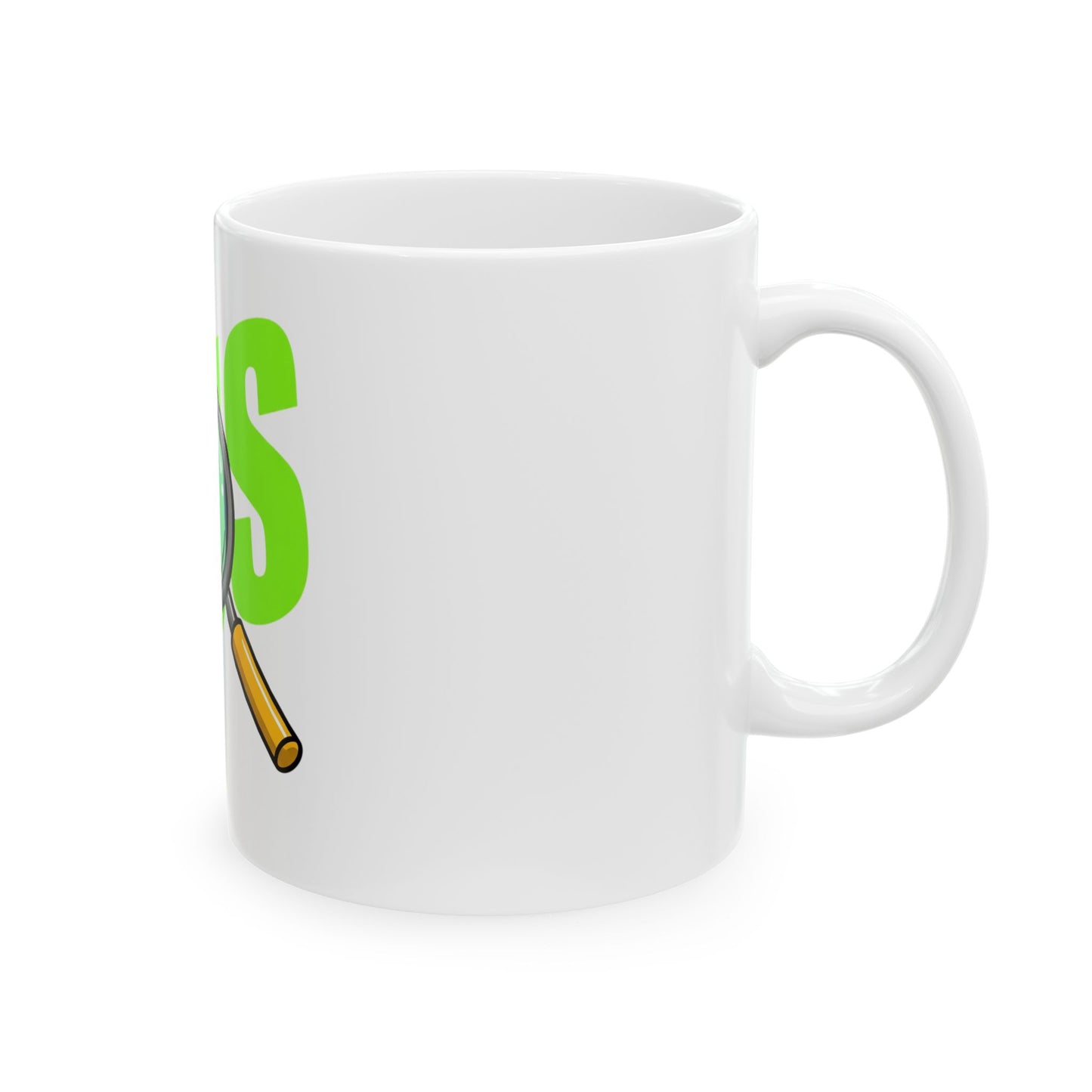 SUS Magnifying Glass Ceramic Mug for Gamers, Funny Coffee Cup, Novelty Gift, 11oz & 15oz Sizes, Perfect for Any Occasion