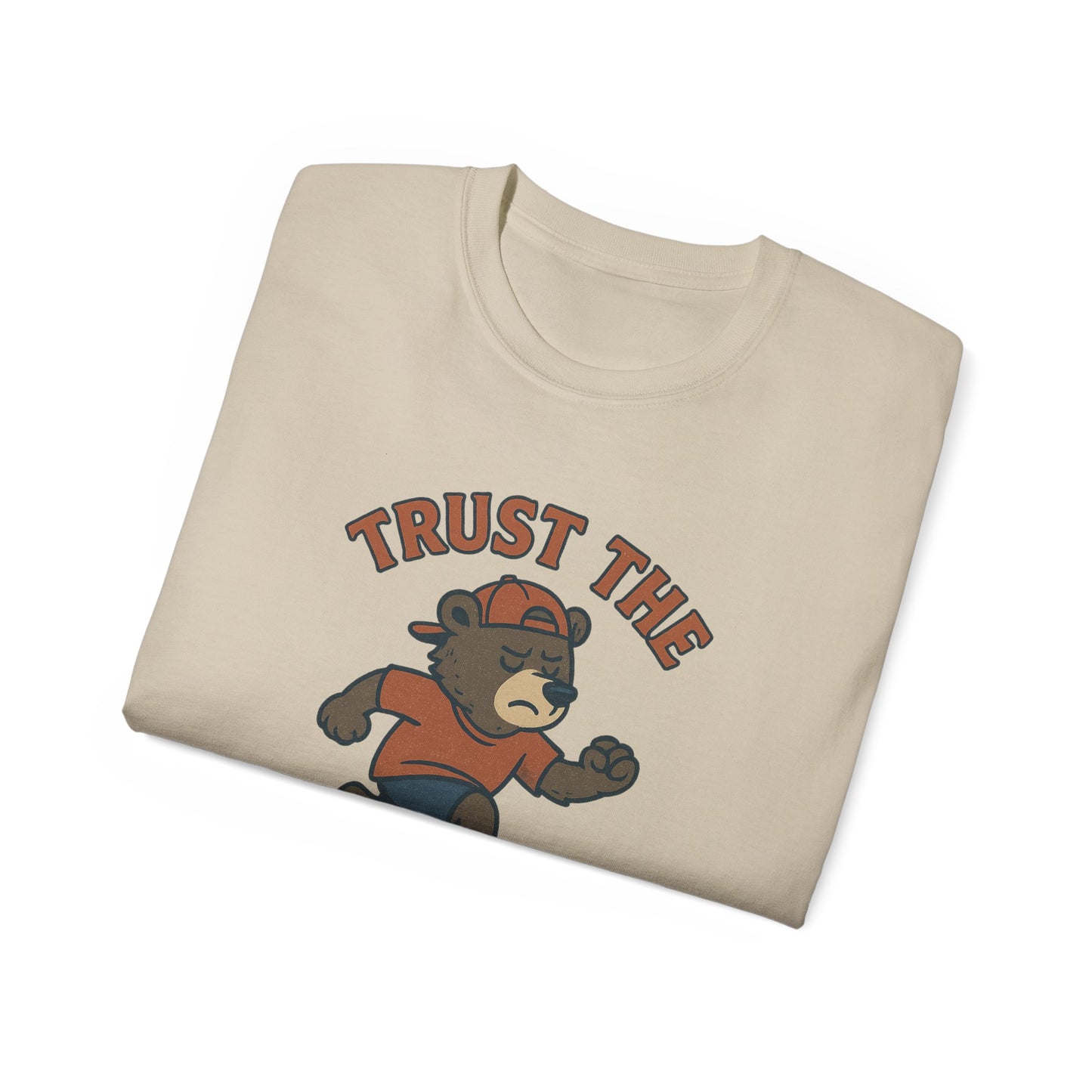 Skateboarding Bear T-Shirt - Trust the Process, Unisex Tee, Gift for Skaters, Motivational Shirt, Casual Wear, Trendy Graphic Tee