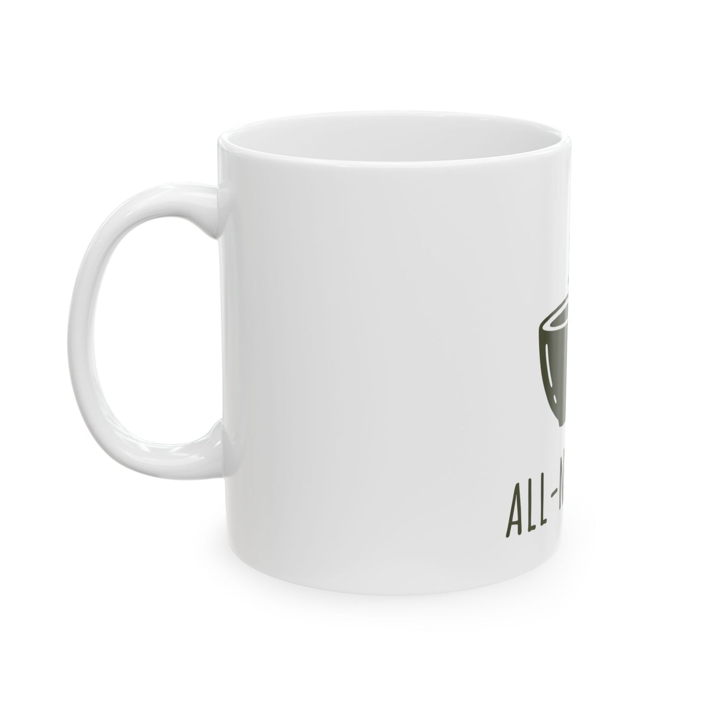 Ghostly All-Nighter Ceramic Mug, Perfect for Halloween, Coffee Lovers, Unique Gifts, Fun Home Decor, 11oz or 15oz Options