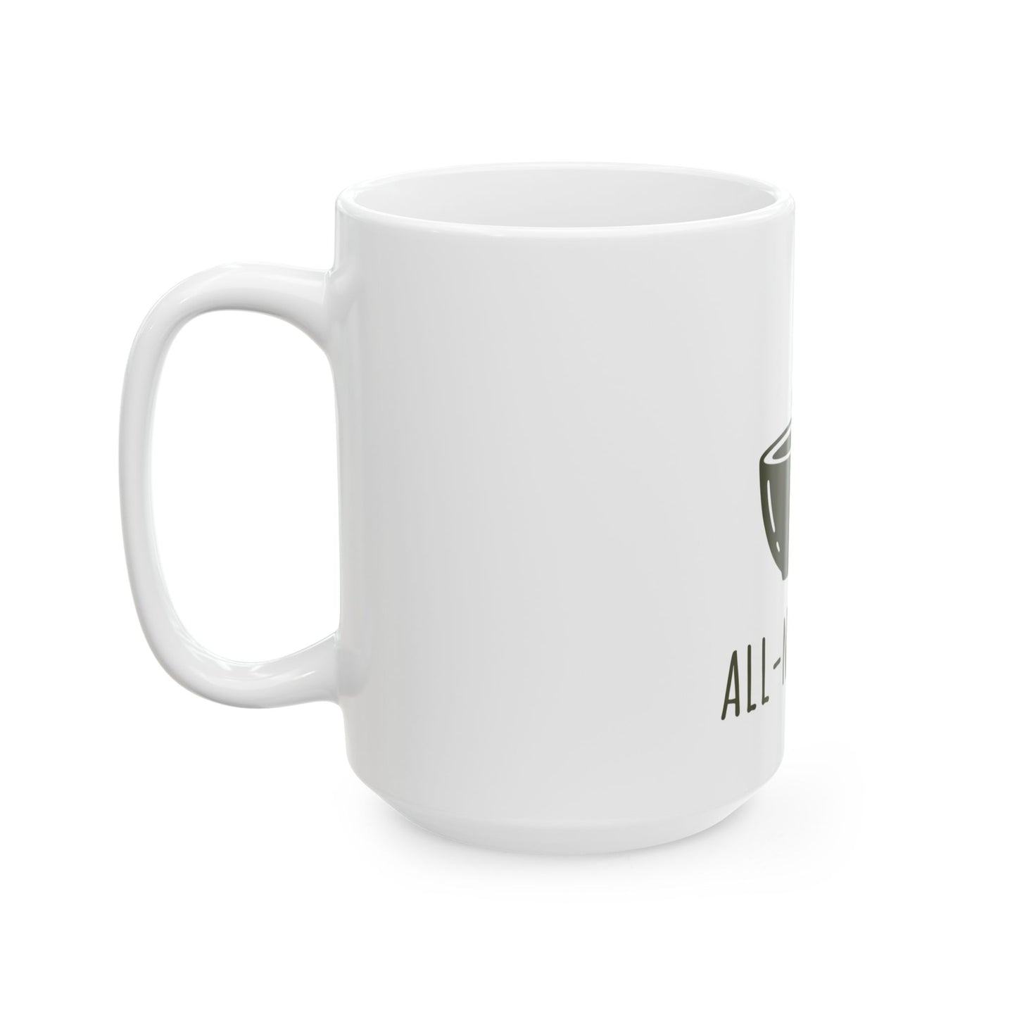Ghostly All-Nighter Ceramic Mug, Perfect for Halloween, Coffee Lovers, Unique Gifts, Fun Home Decor, 11oz or 15oz Options