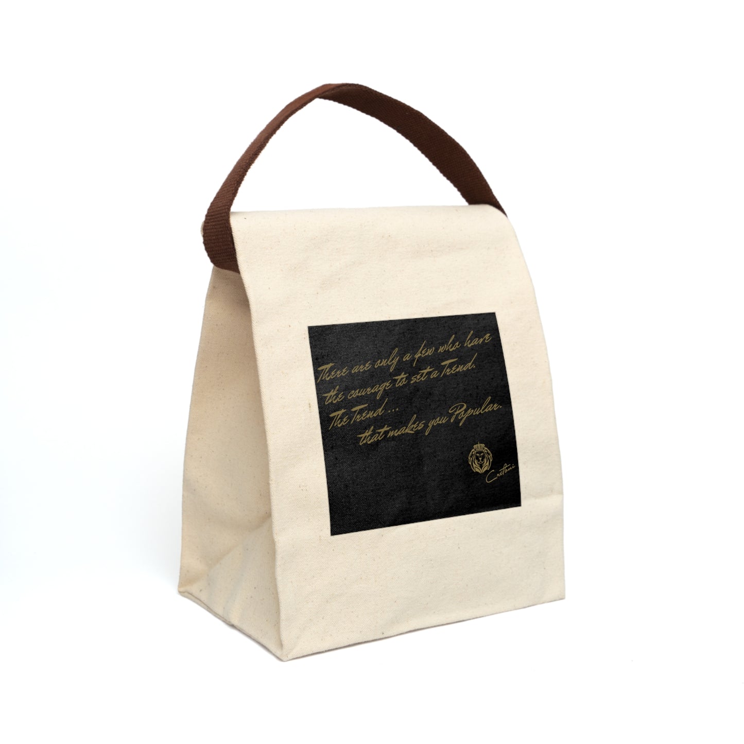 Inspirational Canvas Lunch Bag, Eco-Friendly Tote, Stylish Meal Carrier, Unique Gift for Students, Back-to-School, Picnic Essential