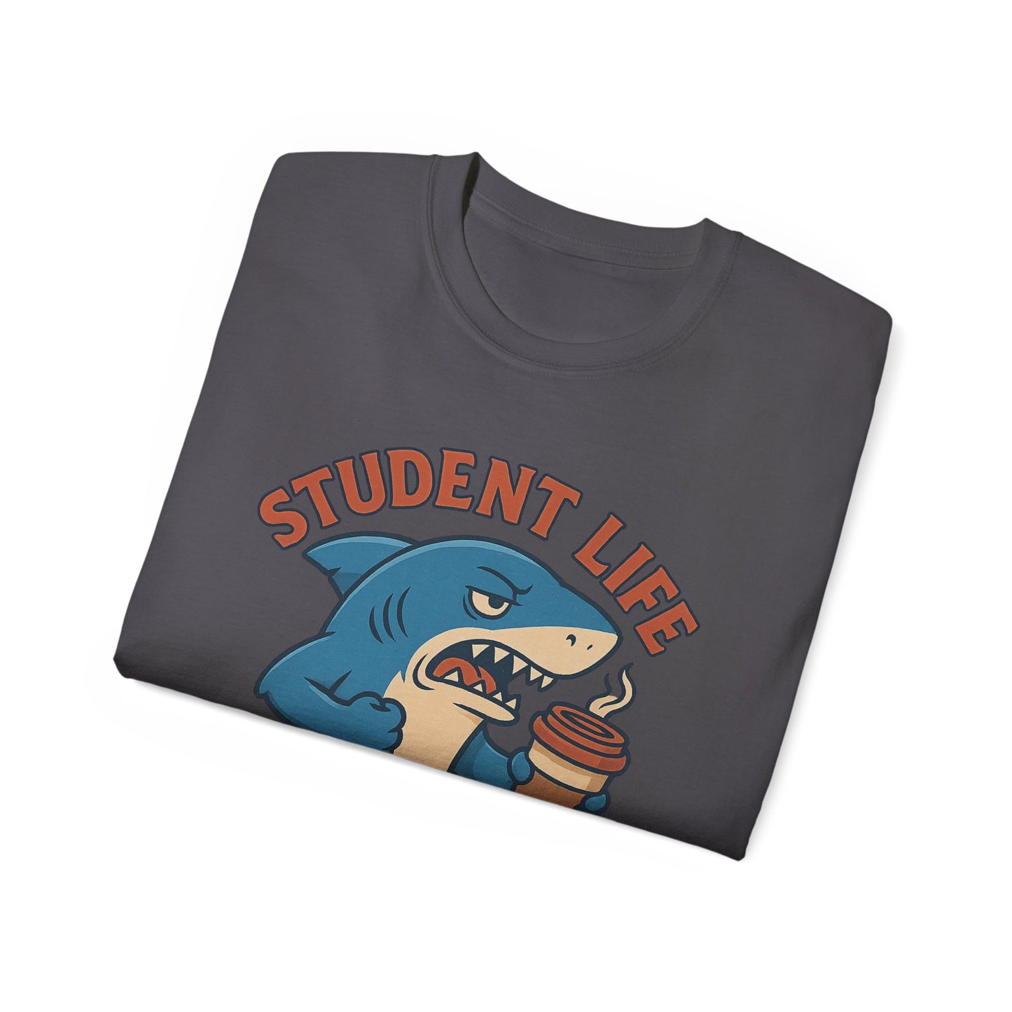 Student Life Runs On Coffee T-Shirt, Funny Tee for Students, College Apparel, Back to School Gift, Unisex Graphic Tee