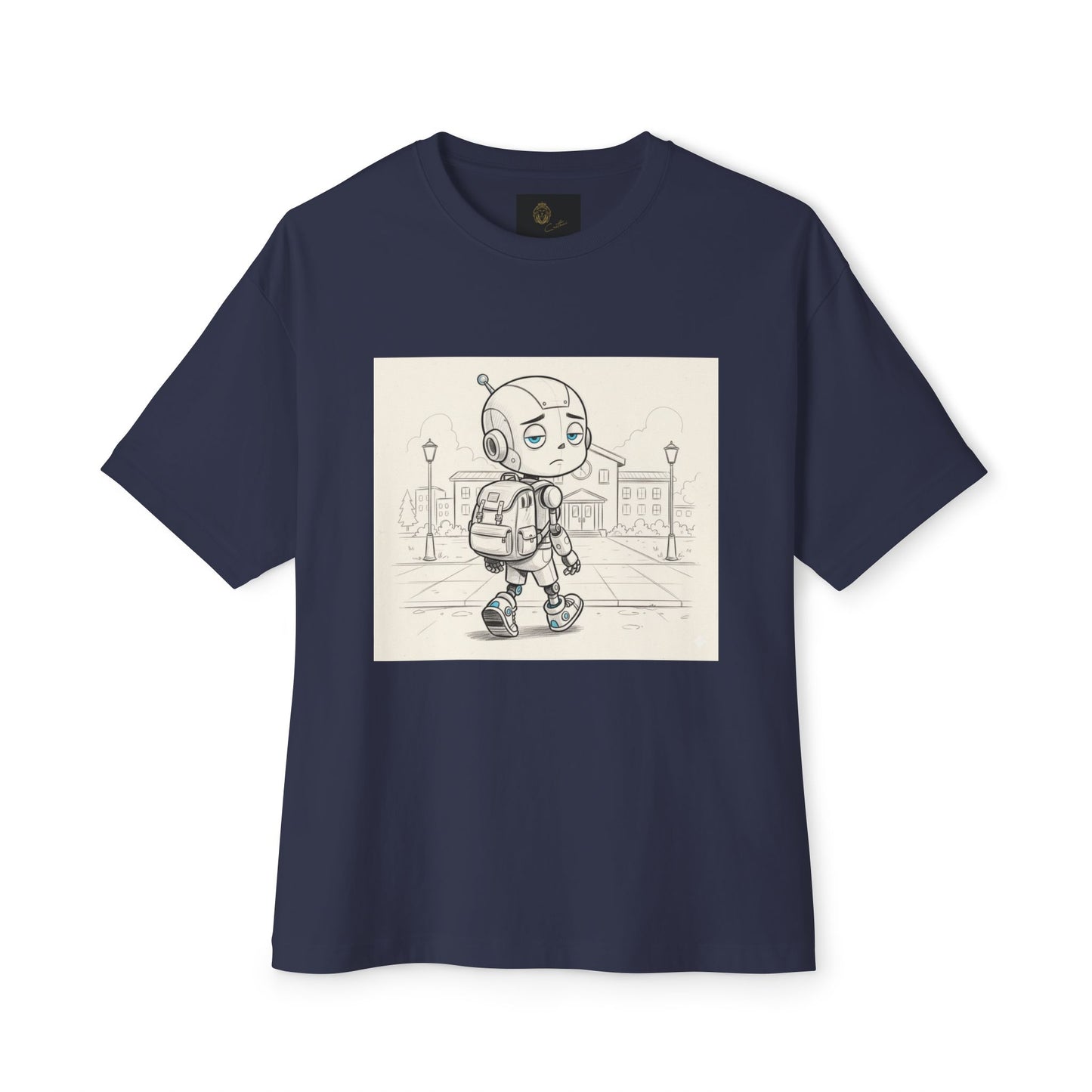 Premium Collection - Robot Kid back to School - Unisex Oversized Box Tee