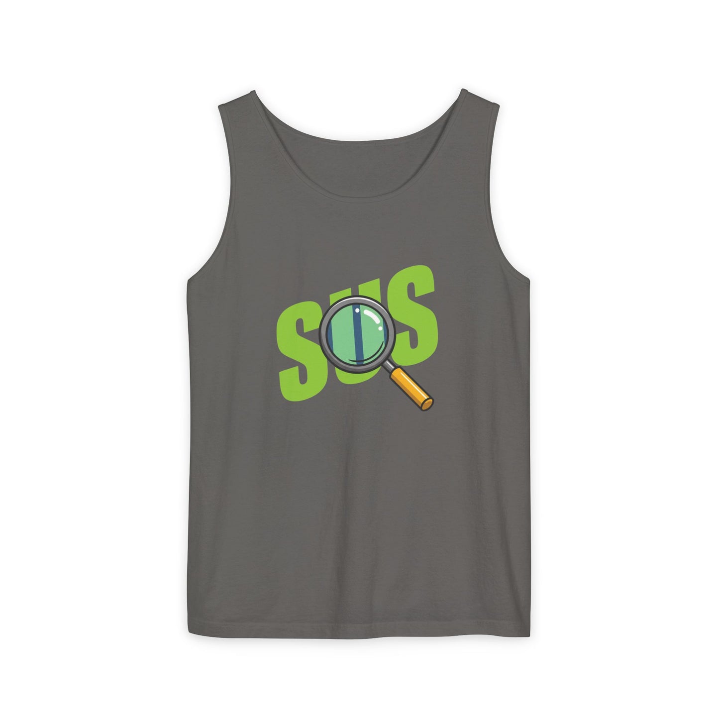 Funny Unisex Tank Top - 'SUS' Graphic Tee for Summer, Casual Wear, Sunglasses, Gift for Friends, Beach Vibes, Streetwear