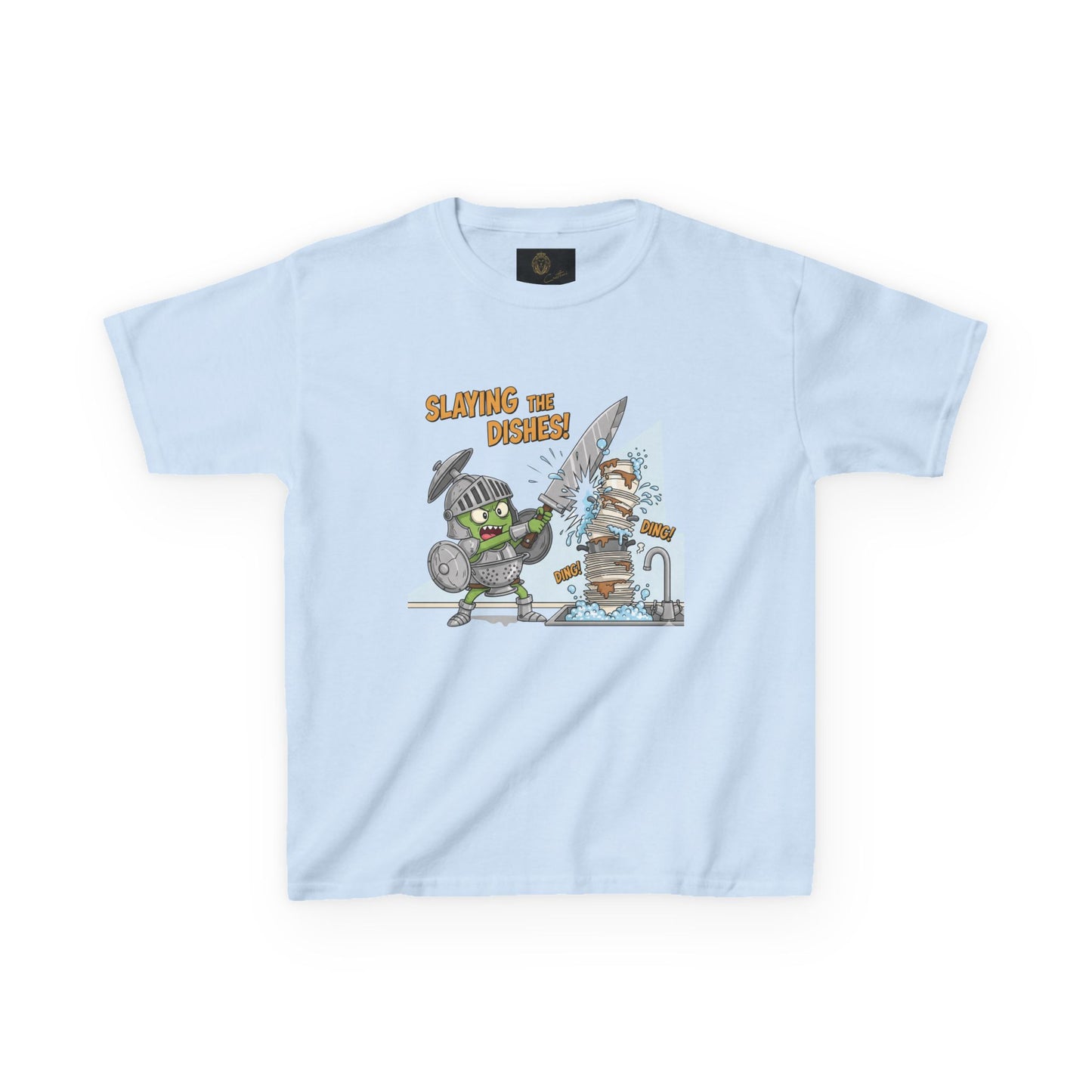Kids Graphic Tee - Slaying the Dragon, Fun T-Shirt for Boys, Playful Apparel, Birthday Gift, Adventure Tee