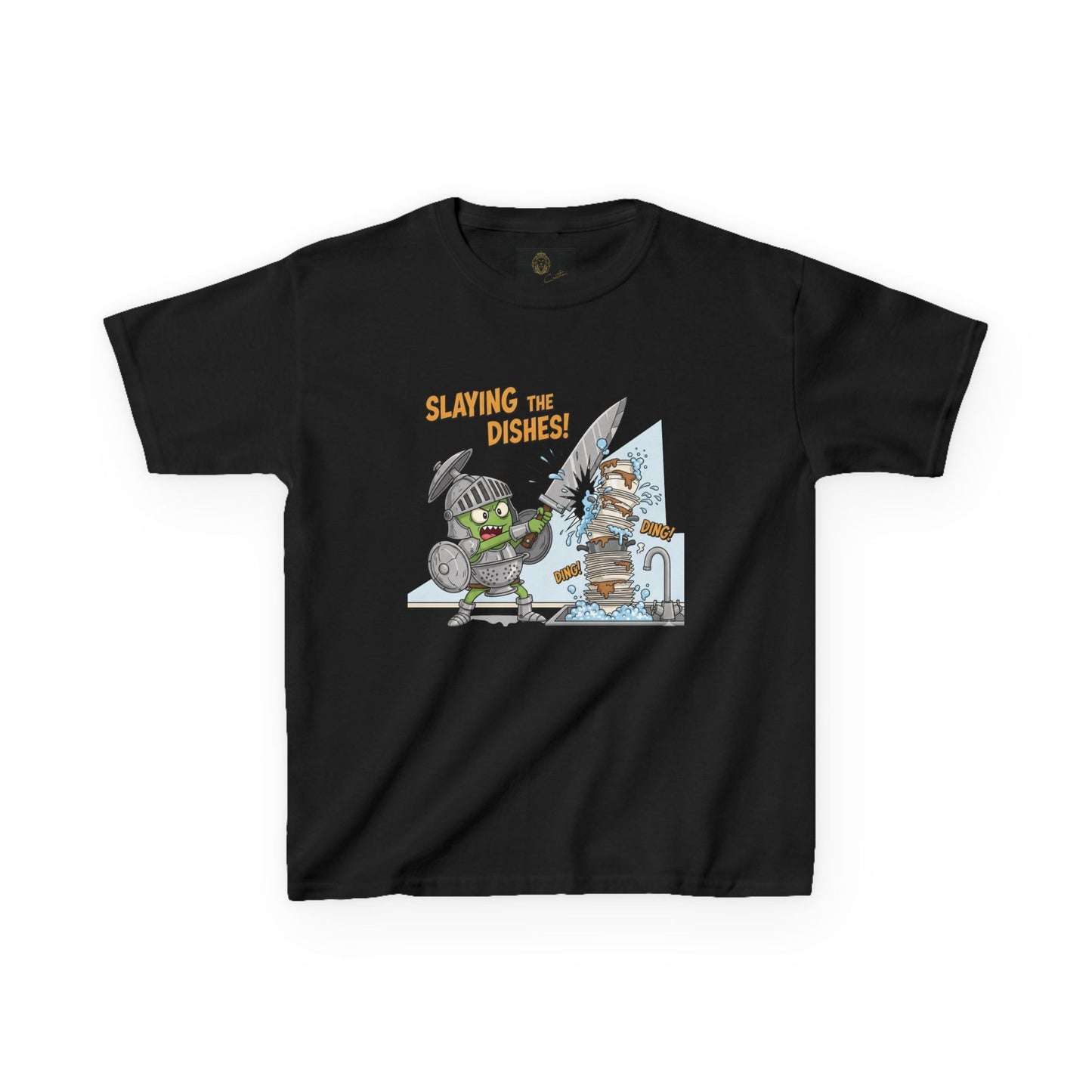 Kids Graphic Tee - Slaying the Dragon, Fun T-Shirt for Boys, Playful Apparel, Birthday Gift, Adventure Tee