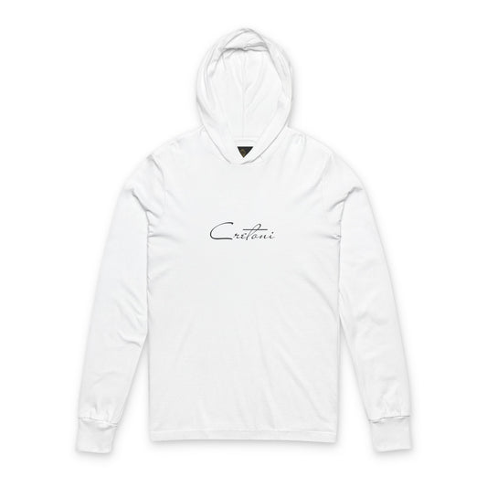 Casual Unisex Hooded Long Sleeve Tee, Comfortable Layering Shirt, Perfect for Everyday Wear, Gift for Friends, Cool Minimalist Design