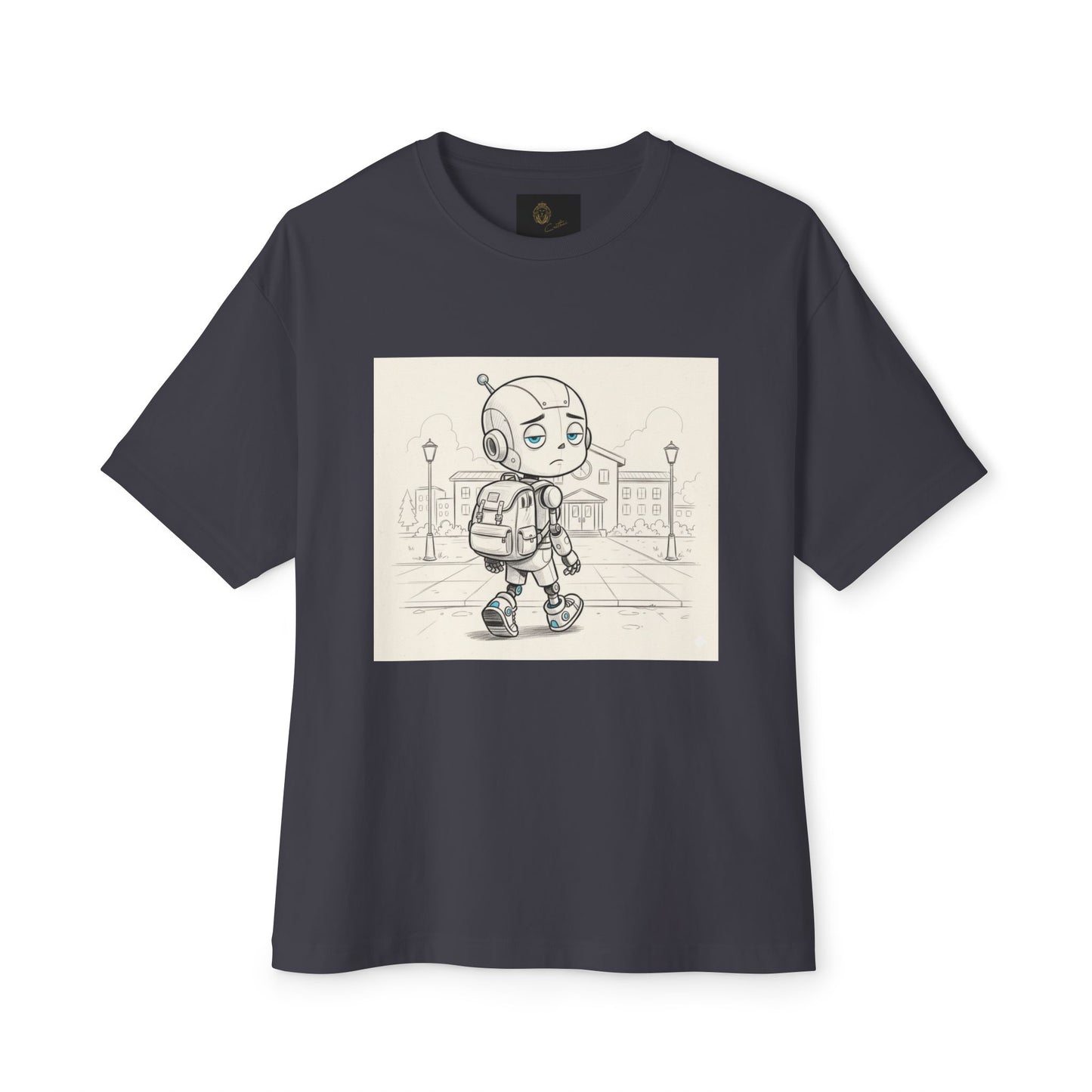Premium Collection - Robot Kid back to School - Unisex Oversized Box Tee