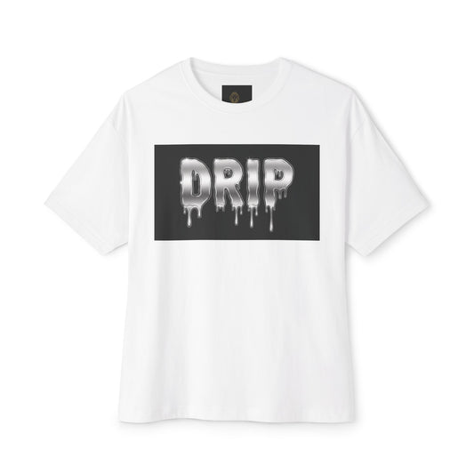 Drip Graphic Unisex Oversized Boxy Tee | Streetwear Style, Casual Look, Perfect Gift for Friends, Everyday Wear, Trendy Fashion