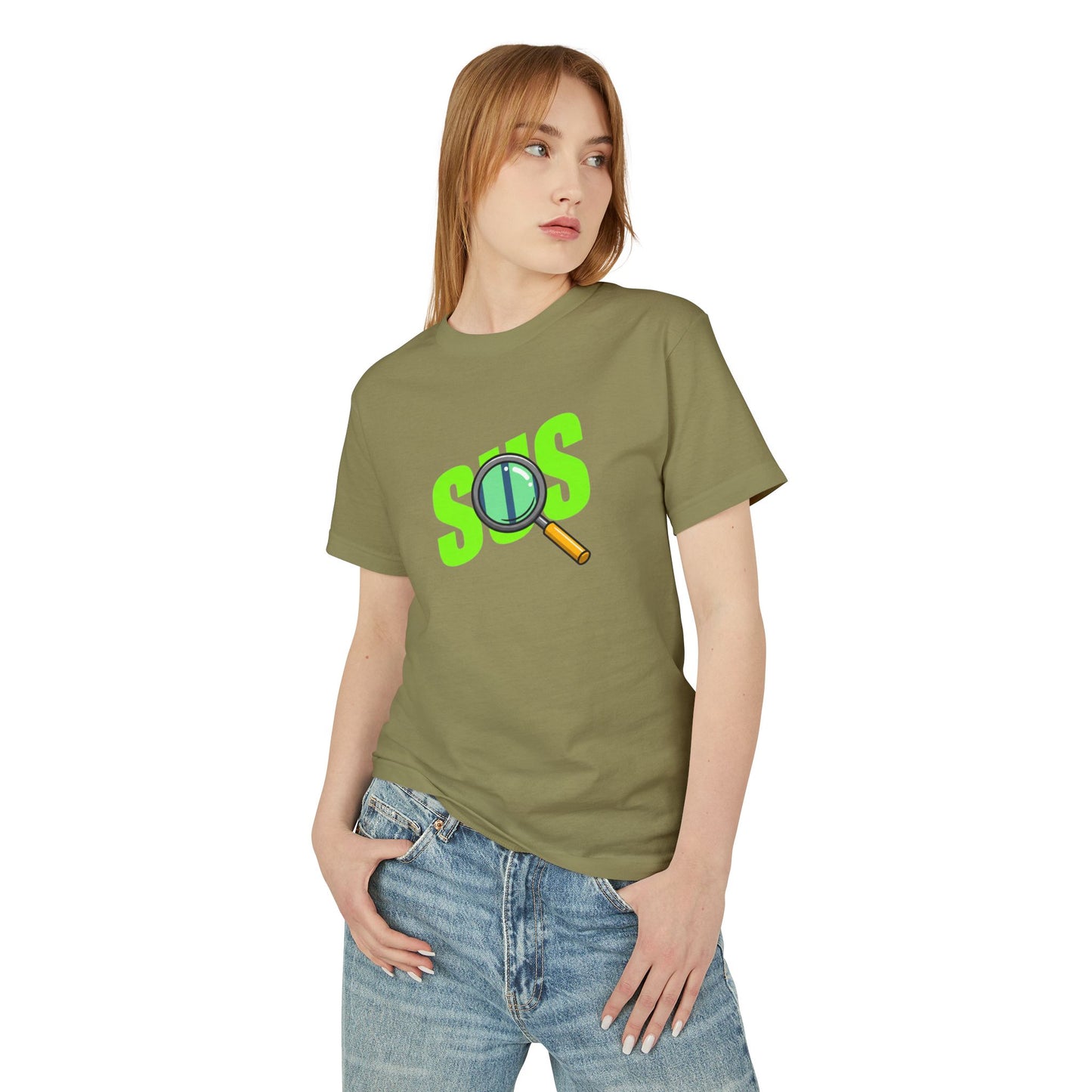 Oversized 'SUS' Boxy T-Shirt: Modern Slang, Unisex Cotton  - Fun Graphic Cotton T-Shirt, Unisex Humor Tee, Casual Wear, Statement Apparel