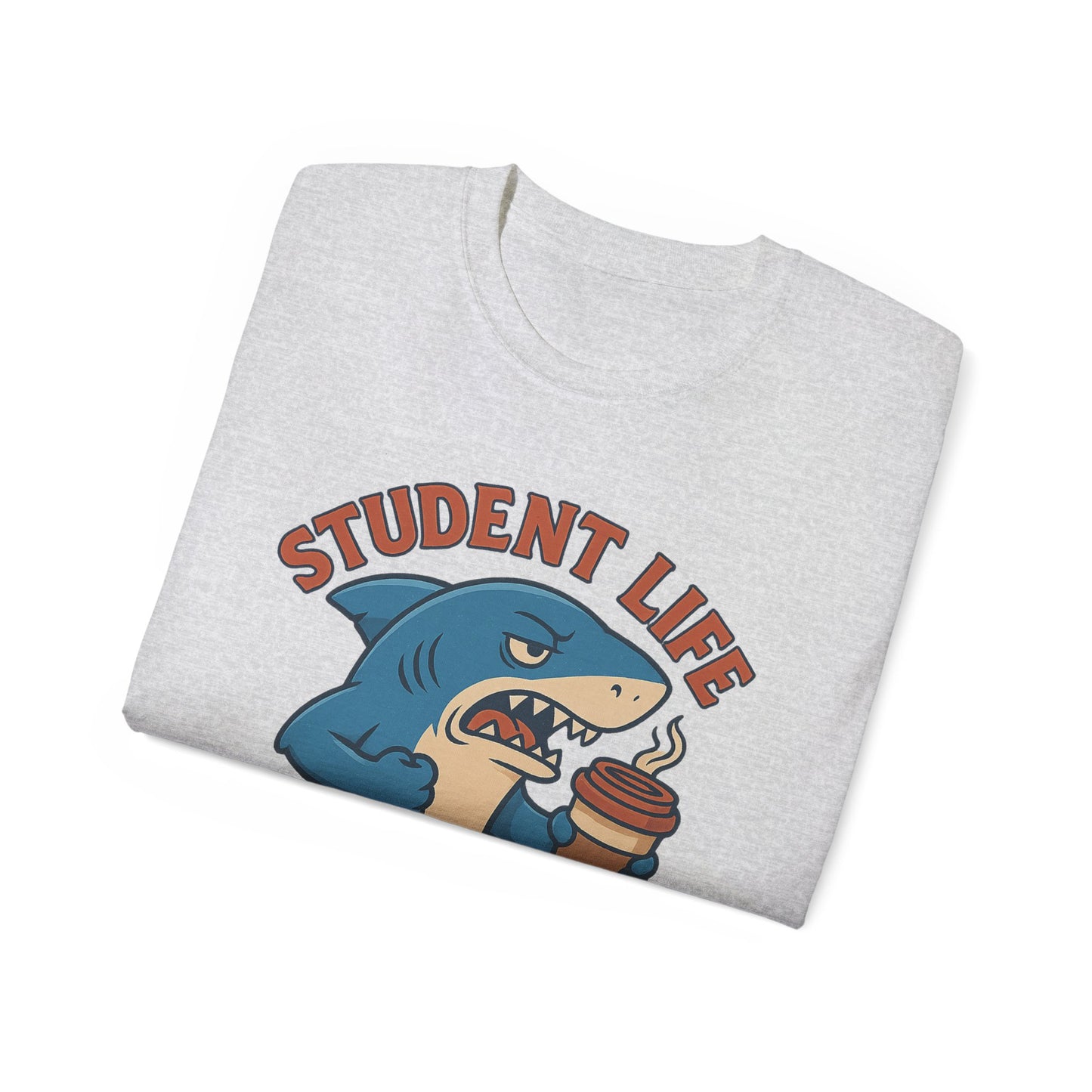 Student Life Runs On Coffee T-Shirt, Funny Tee for Students, College Apparel, Back to School Gift, Unisex Graphic Tee
