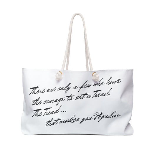 Stylish Weekender Bag - Trendsetter Tote for Travel, Gym, Beach, Gifts, Fashion Statement