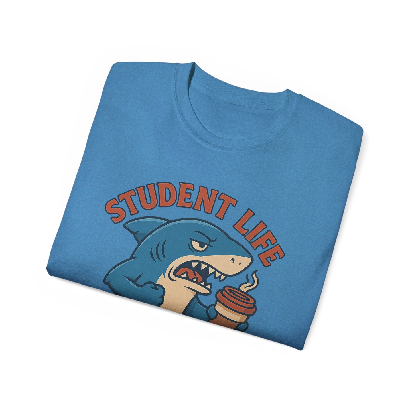 Student Life Runs On Coffee T-Shirt, Funny Tee for Students, College Apparel, Back to School Gift, Unisex Graphic Tee