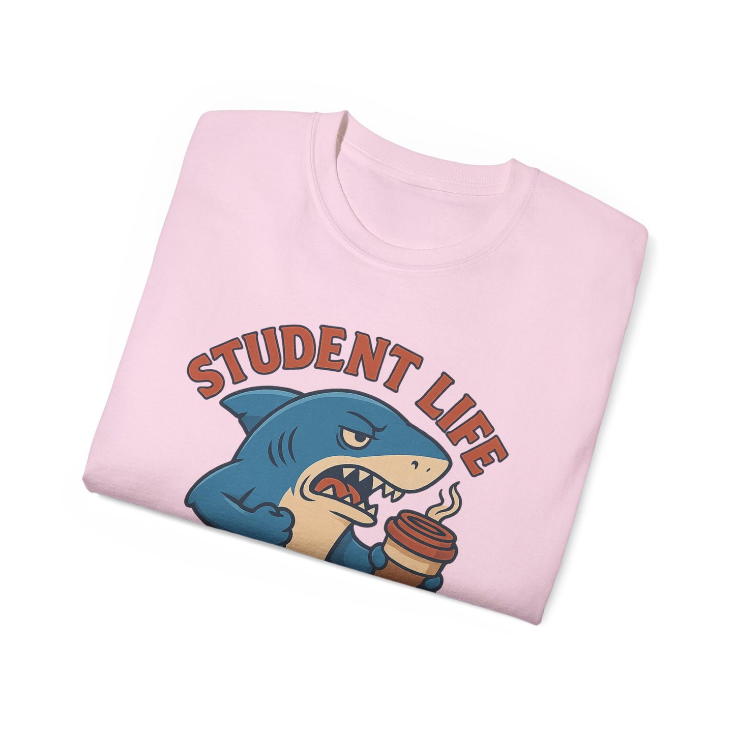 Student Life Runs On Coffee T-Shirt, Funny Tee for Students, College Apparel, Back to School Gift, Unisex Graphic Tee