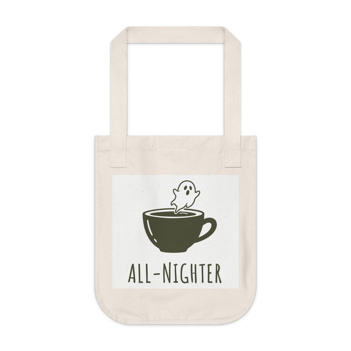 Ghostly All-Nighter Organic Canvas Tote Bag