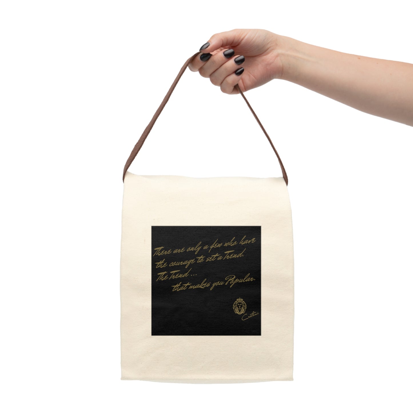Inspirational Canvas Lunch Bag, Eco-Friendly Tote, Stylish Meal Carrier, Unique Gift for Students, Back-to-School, Picnic Essential