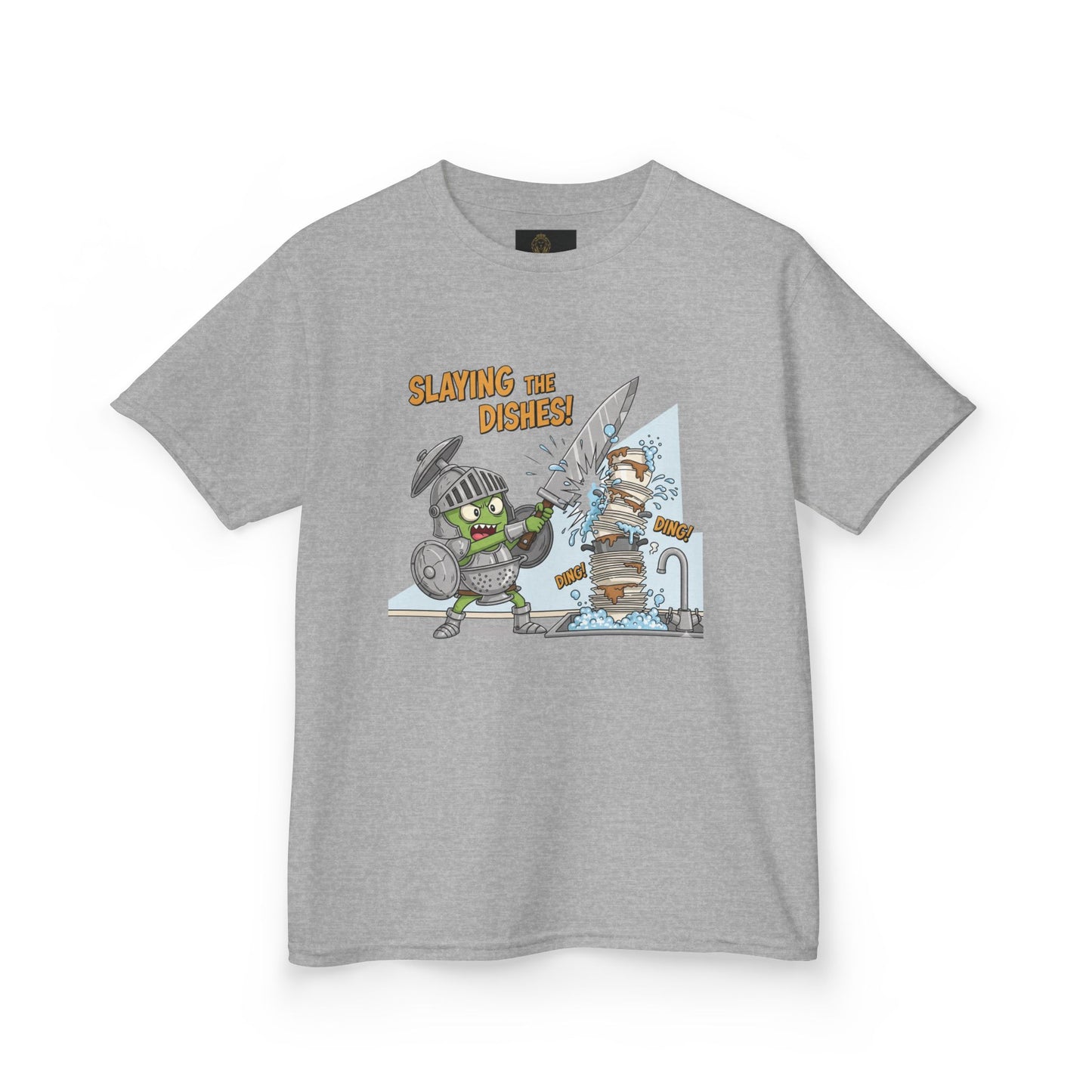 Kids Graphic Tee - Slaying the Dragon, Fun T-Shirt for Boys, Playful Apparel, Birthday Gift, Adventure Tee