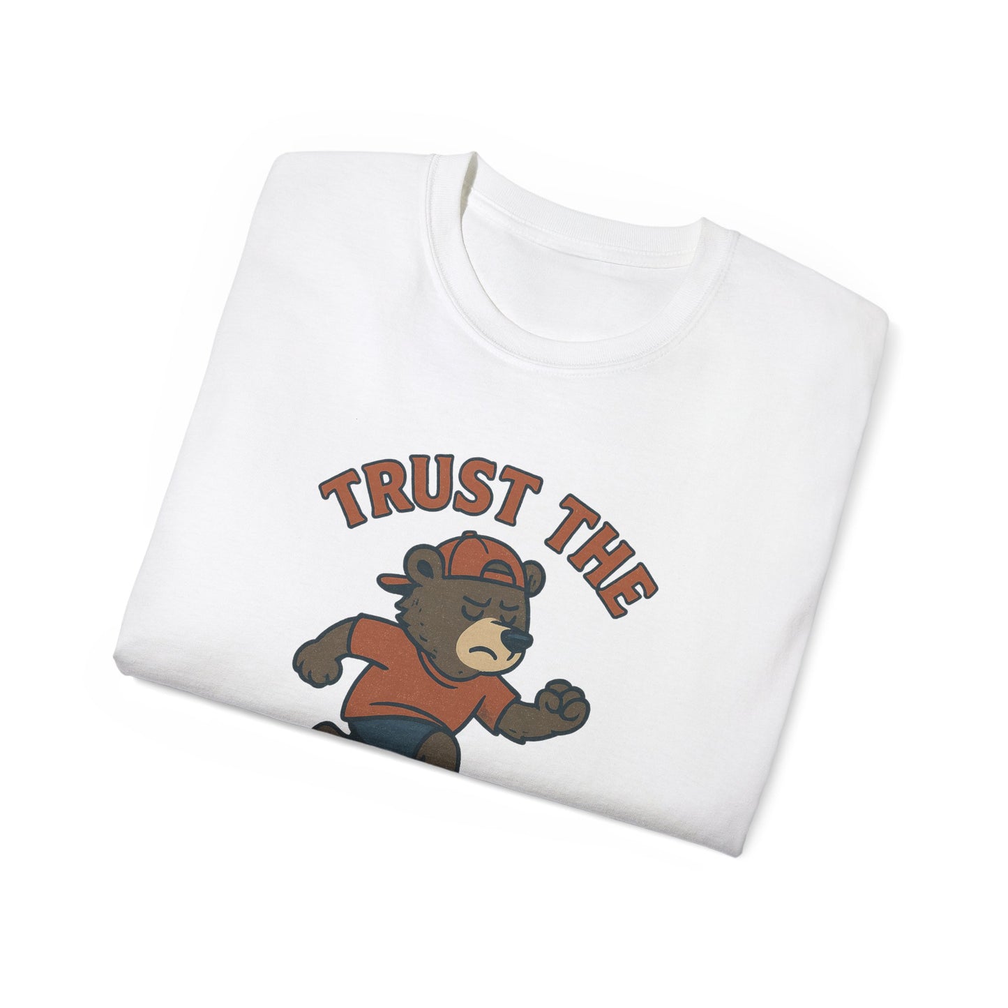 Skateboarding Bear T-Shirt - Trust the Process, Unisex Tee, Gift for Skaters, Motivational Shirt, Casual Wear, Trendy Graphic Tee