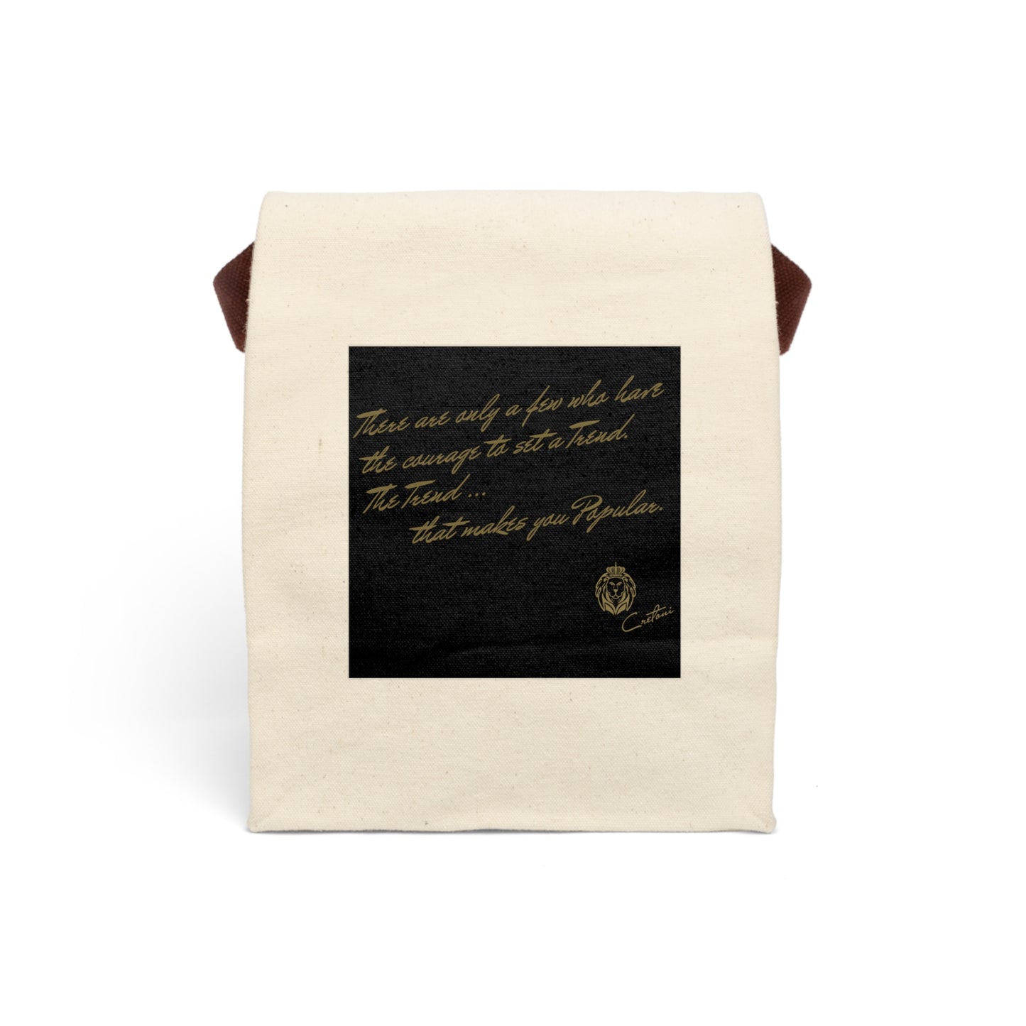 Inspirational Canvas Lunch Bag, Eco-Friendly Tote, Stylish Meal Carrier, Unique Gift for Students, Back-to-School, Picnic Essential