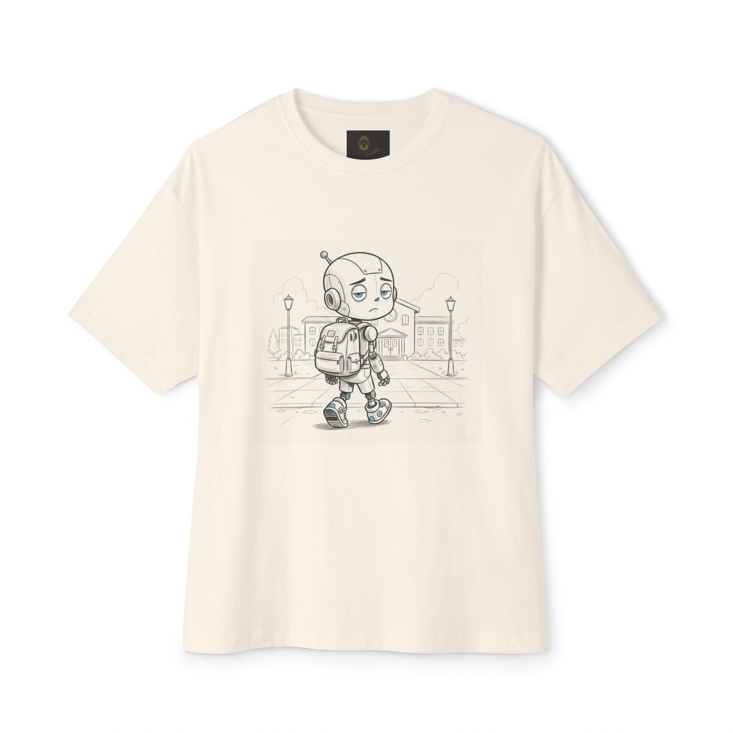 Premium Collection - Robot Kid back to School - Unisex Oversized Box Tee