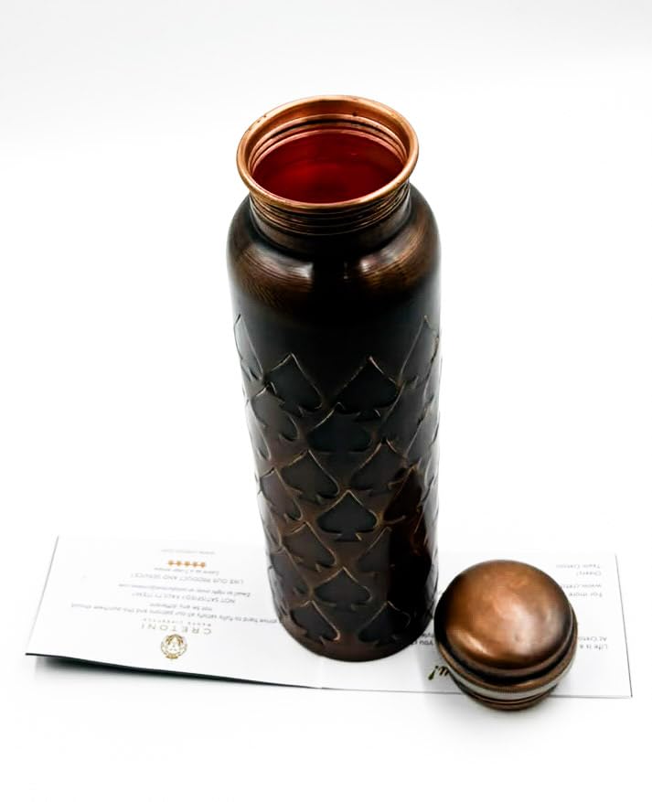 CRETONI Copperlin Pure Copper Water Bottle : Antique Spade Style