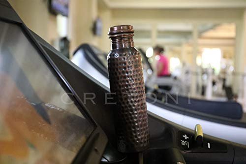 CRETONI Copperlin Pure Copper Water Bottle : Antique Hammered Style