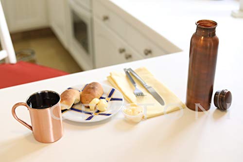 CRETONI Copperlin Pure Copper Water Bottle : Antique Smooth Style