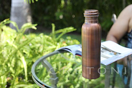 CRETONI Copperlin Pure Copper Water Bottle : Antique Smooth Style