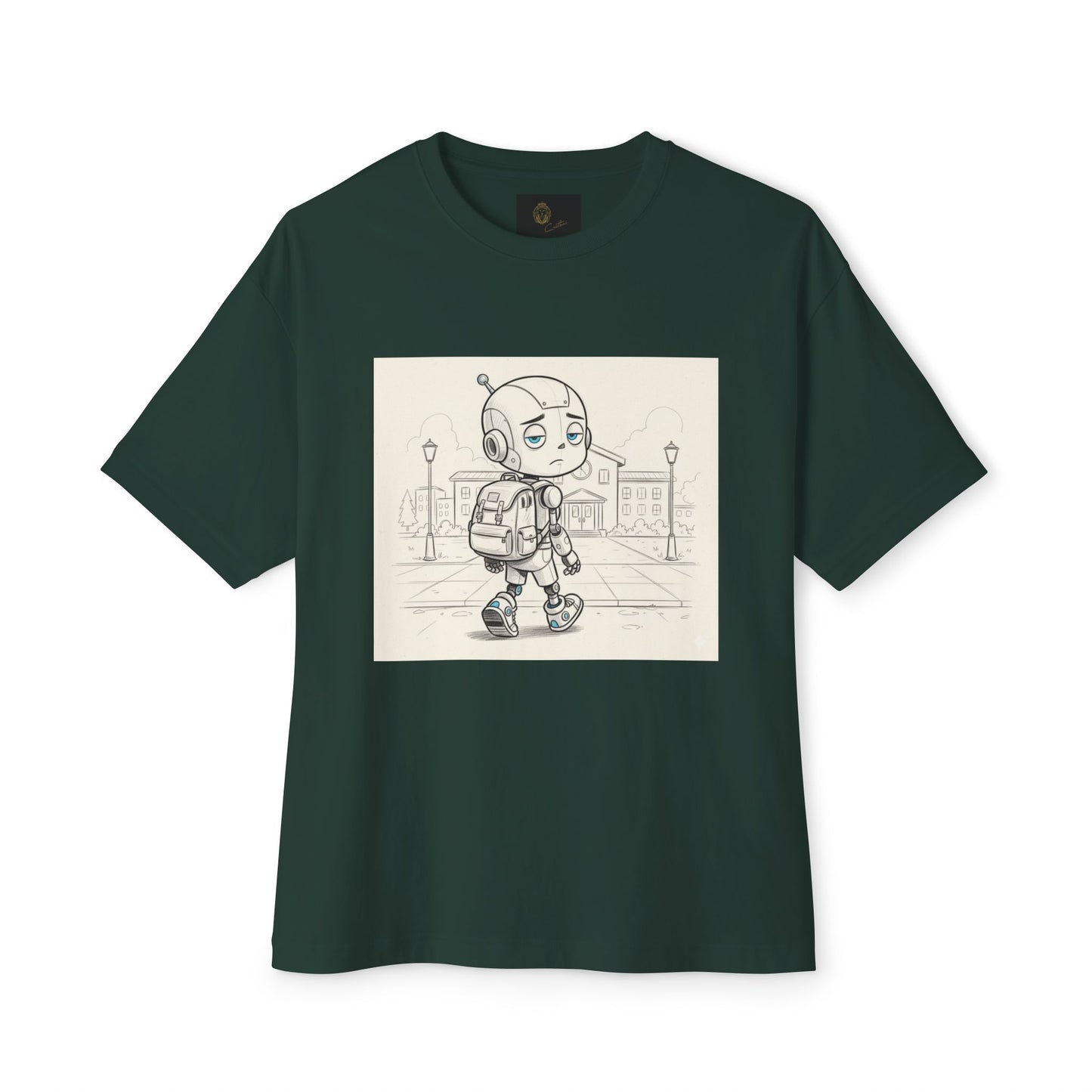 Premium Collection - Robot Kid back to School - Unisex Oversized Box Tee
