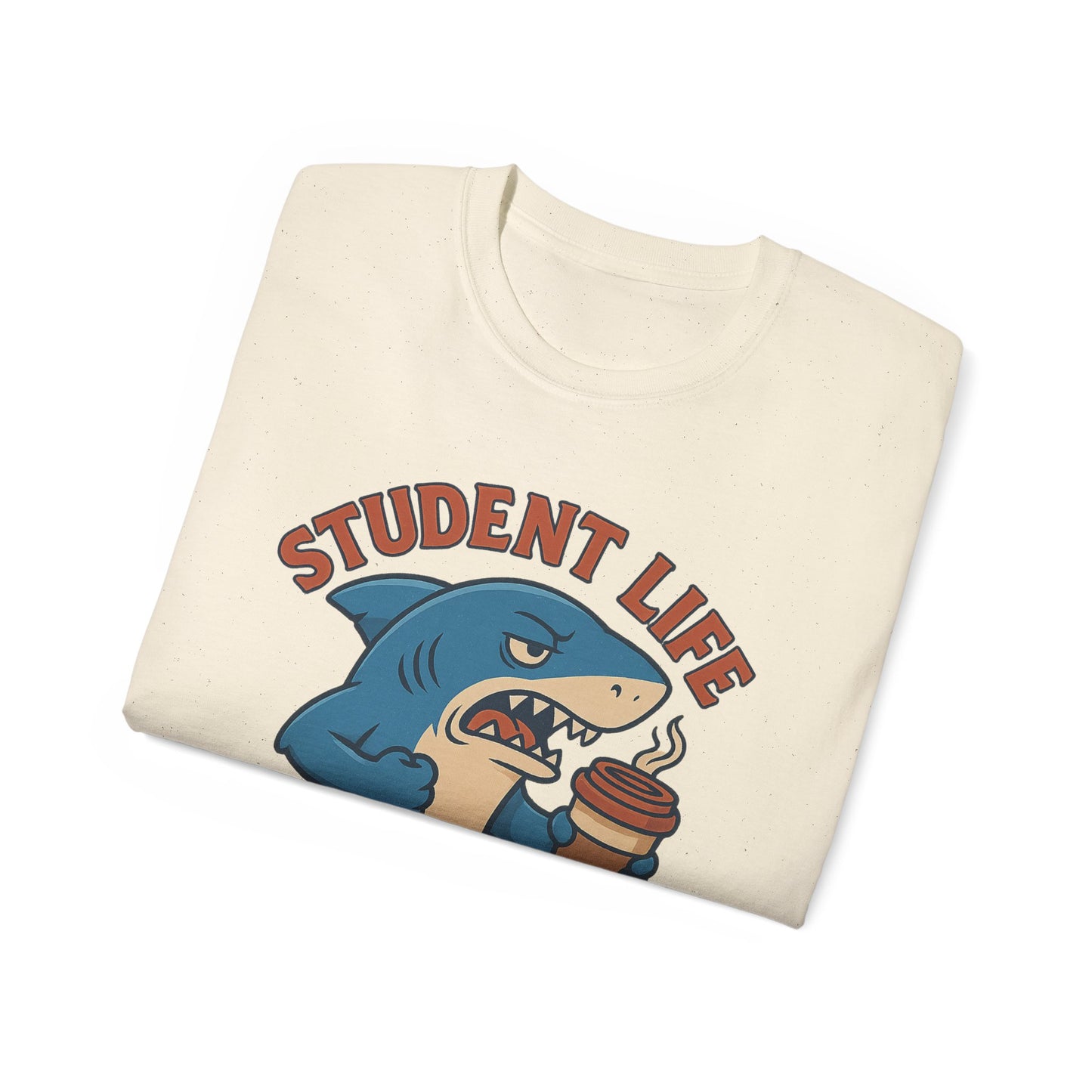 Student Life Runs On Coffee T-Shirt, Funny Tee for Students, College Apparel, Back to School Gift, Unisex Graphic Tee