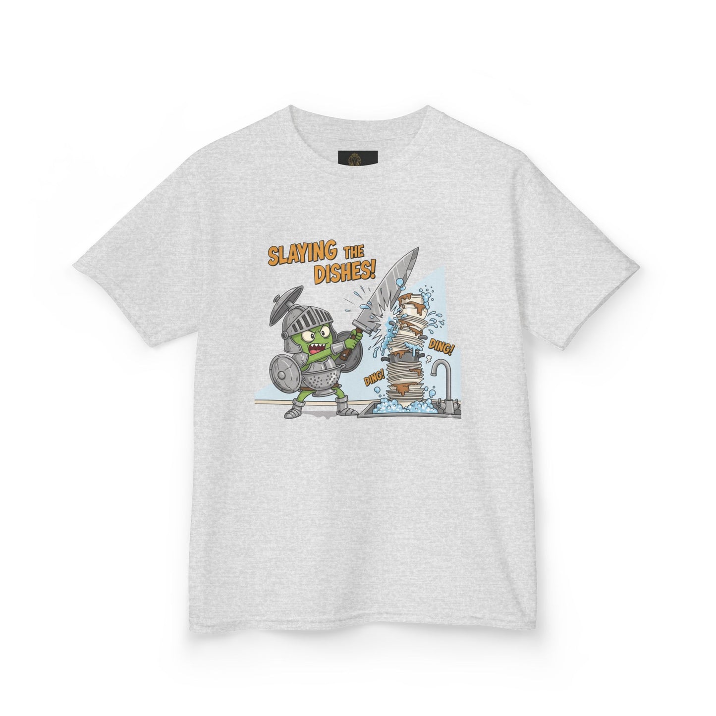 Kids Graphic Tee - Slaying the Dragon, Fun T-Shirt for Boys, Playful Apparel, Birthday Gift, Adventure Tee