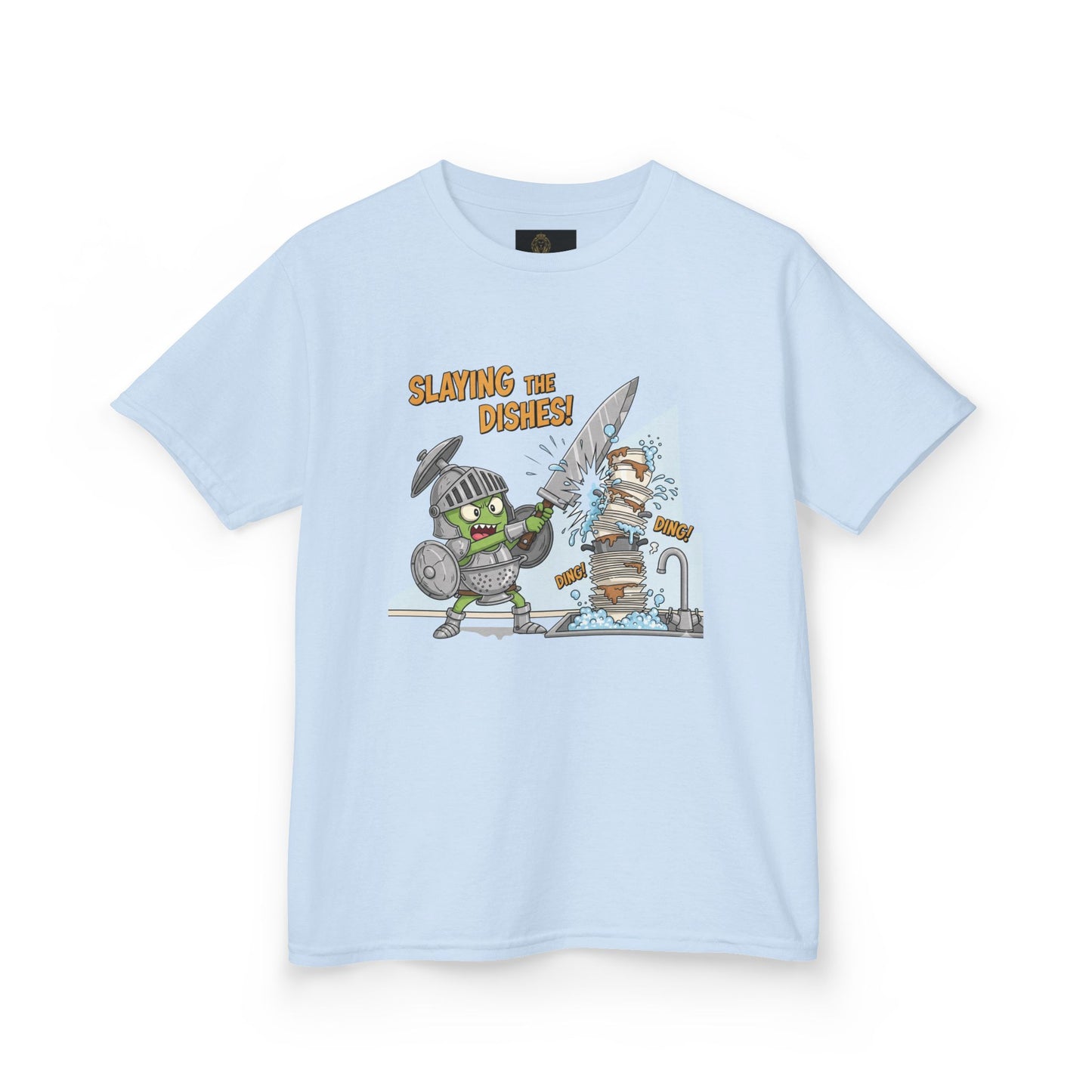 Kids Graphic Tee - Slaying the Dragon, Fun T-Shirt for Boys, Playful Apparel, Birthday Gift, Adventure Tee