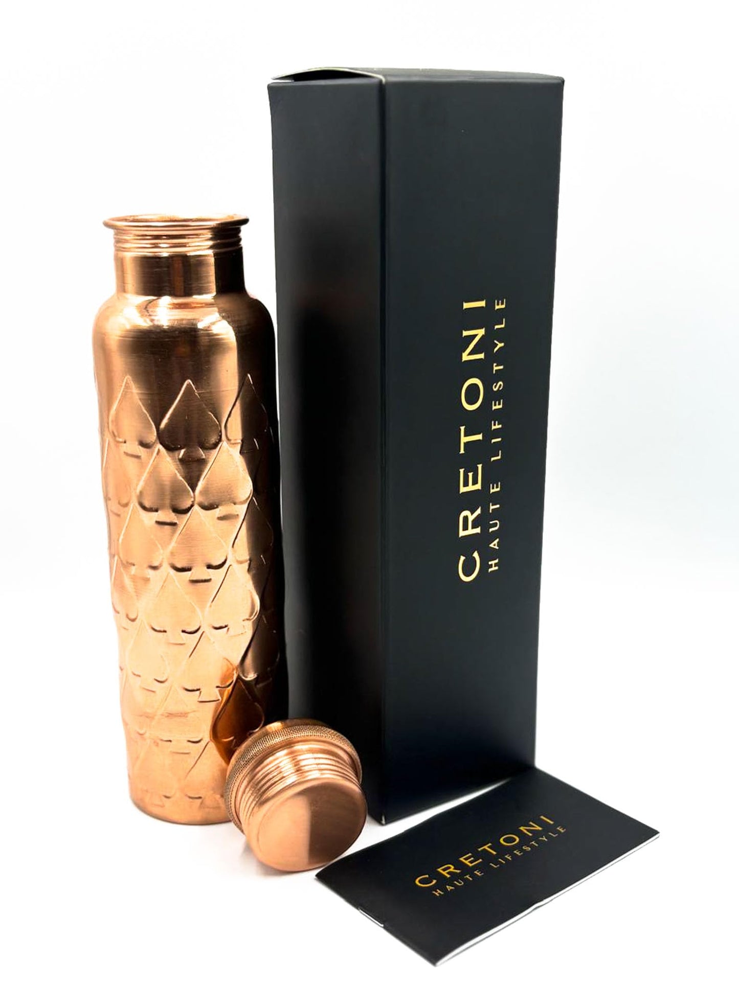 CRETONI Copperlin Pure Copper Water Bottle : Original Spade Style
