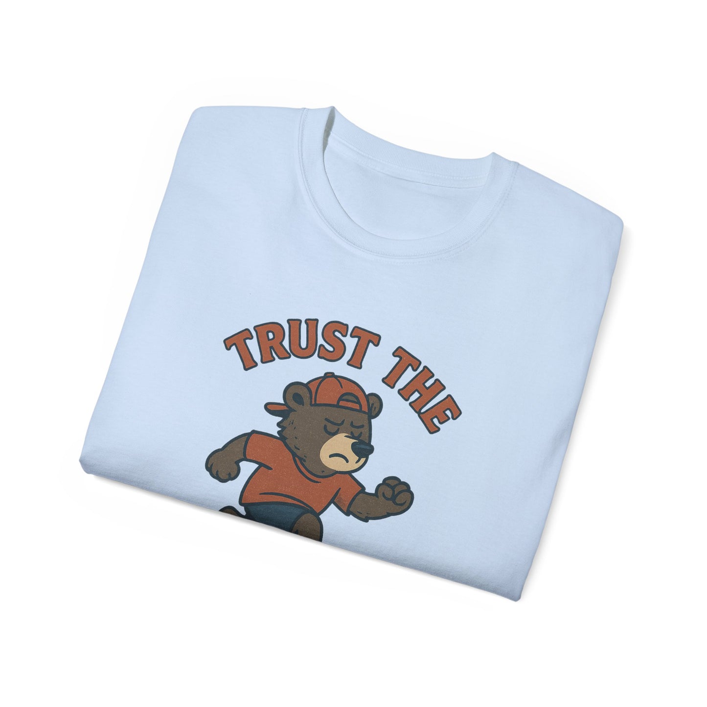 Skateboarding Bear T-Shirt - Trust the Process, Unisex Tee, Gift for Skaters, Motivational Shirt, Casual Wear, Trendy Graphic Tee