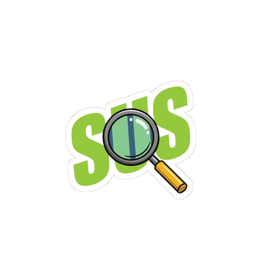 SUS Magnifying Glass Kiss-Cut Stickers | Fun Laptop Decor, Custom Stickers, Trendy Gift, Enthusiast Wall Art