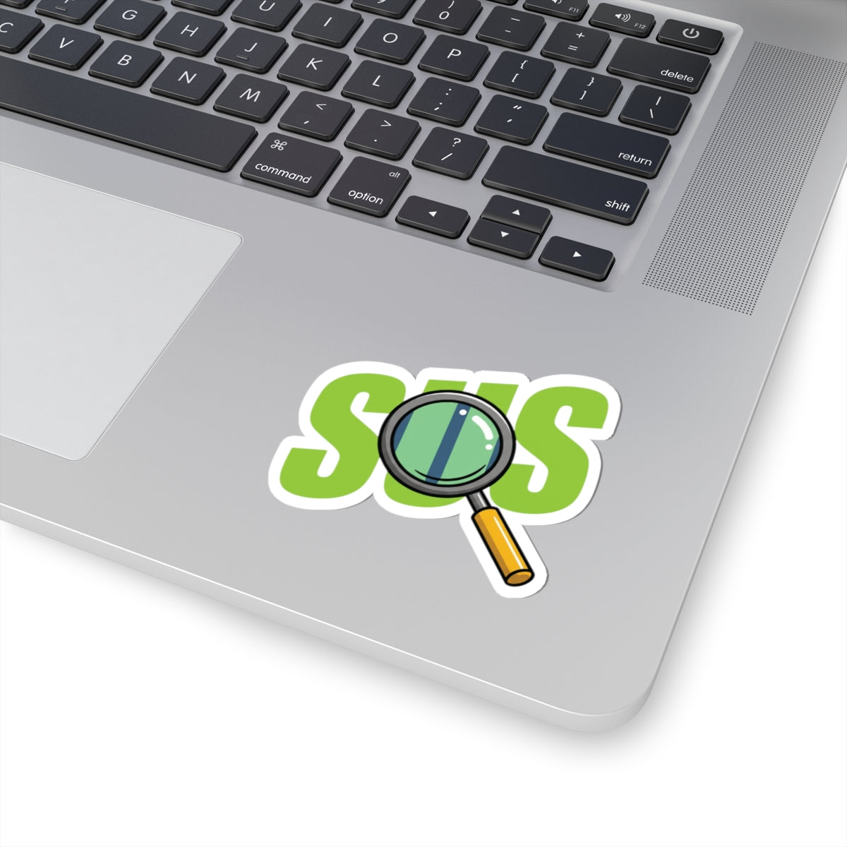 SUS Magnifying Glass Kiss-Cut Stickers | Fun Laptop Decor, Custom Stickers, Trendy Gift, Enthusiast Wall Art
