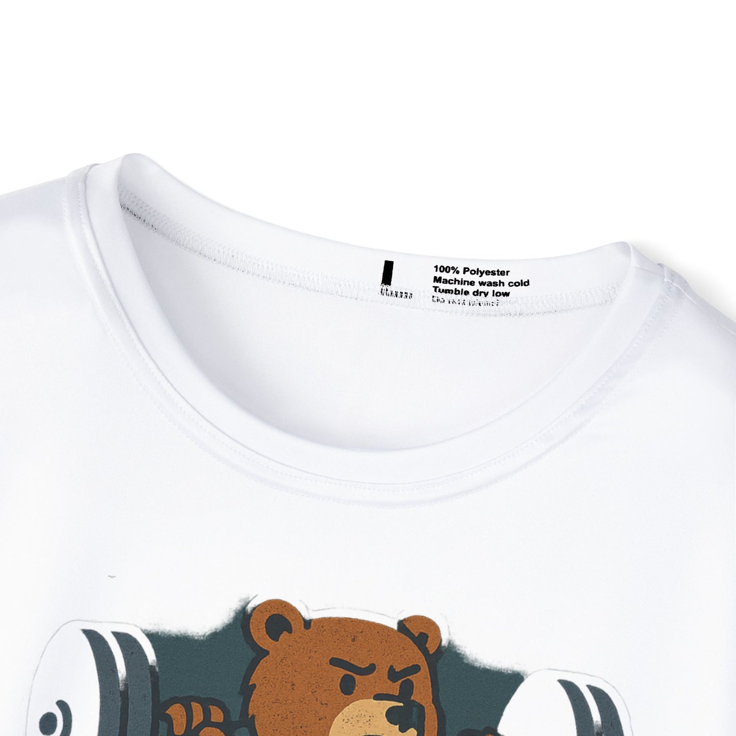 Men's Sports Jersey with Motivational Bear Design, Athletic Wear, Fitness Top, Gym Shirt, Workout Apparel, Gift for Athletes