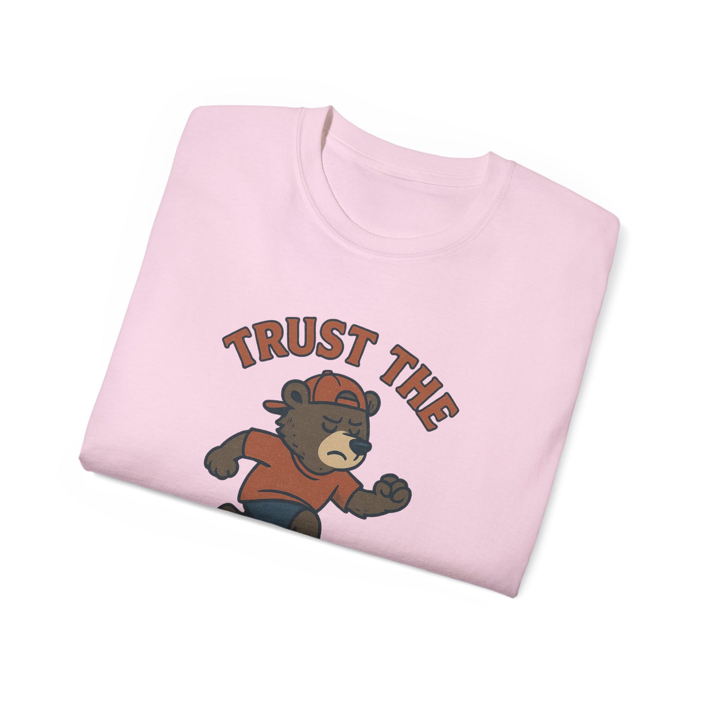 Skateboarding Bear T-Shirt - Trust the Process, Unisex Tee, Gift for Skaters, Motivational Shirt, Casual Wear, Trendy Graphic Tee