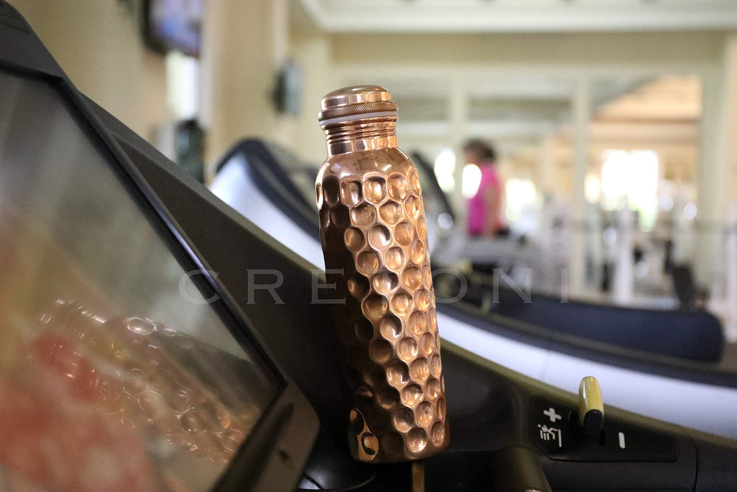 Cretoni Copperlin Pure Copper Water Bottle : Glossy Honeycomb Style