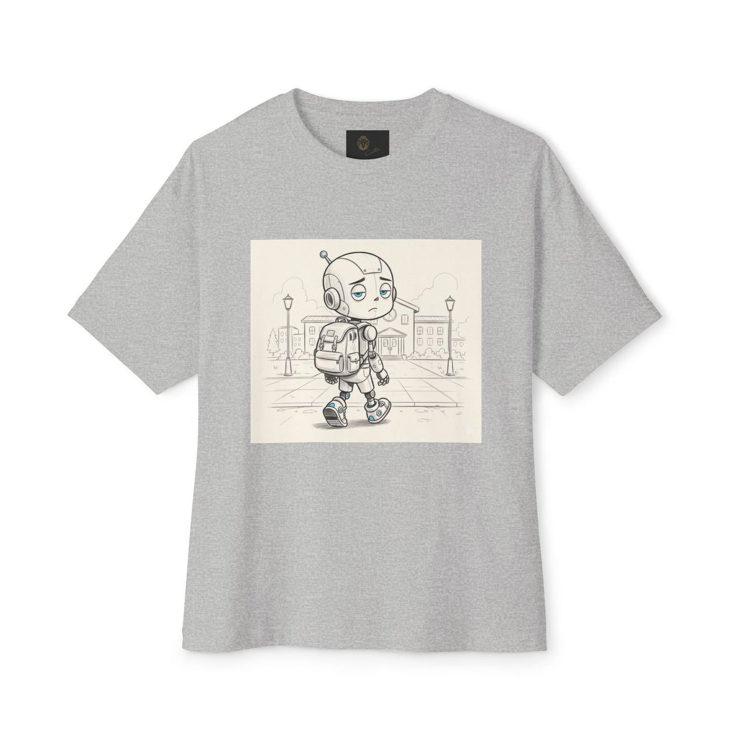 Premium Collection - Robot Kid back to School - Unisex Oversized Box Tee