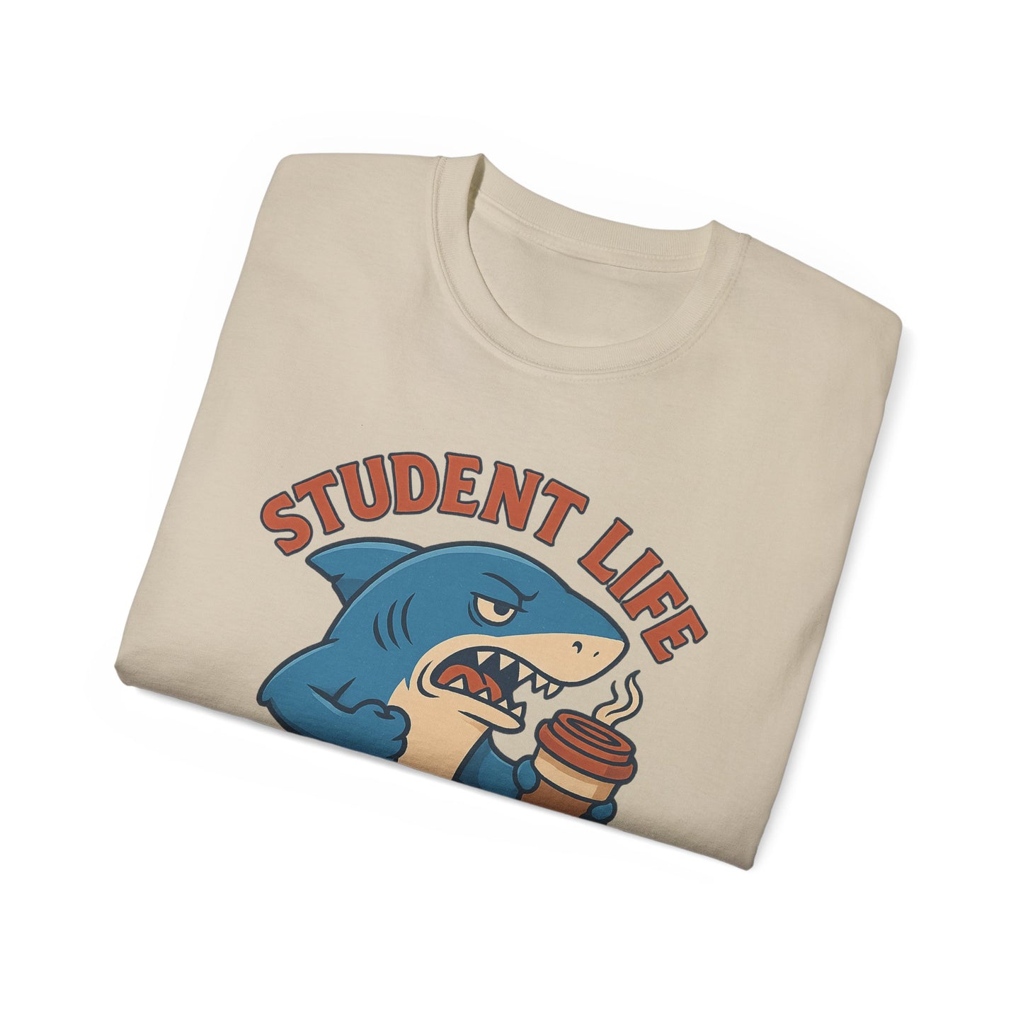 Student Life Runs On Coffee T-Shirt, Funny Tee for Students, College Apparel, Back to School Gift, Unisex Graphic Tee