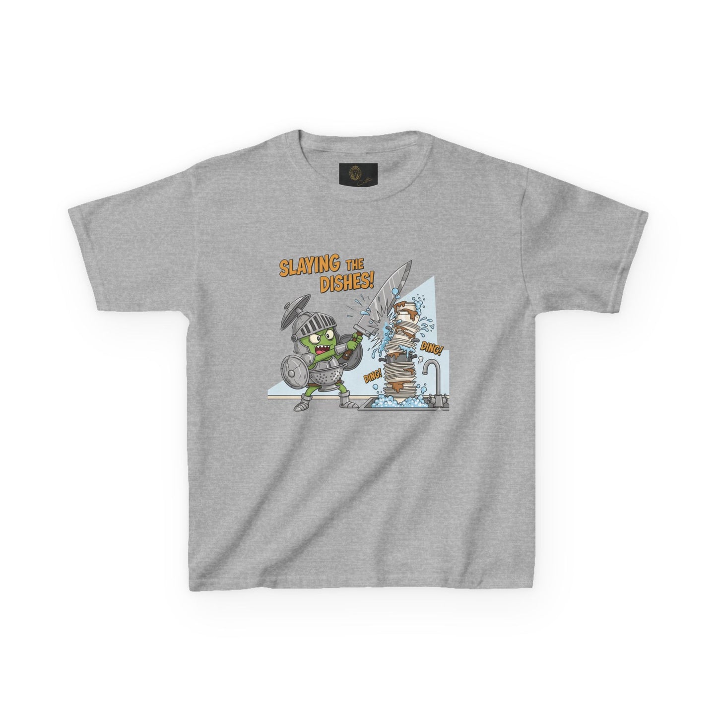 Kids Graphic Tee - Slaying the Dragon, Fun T-Shirt for Boys, Playful Apparel, Birthday Gift, Adventure Tee