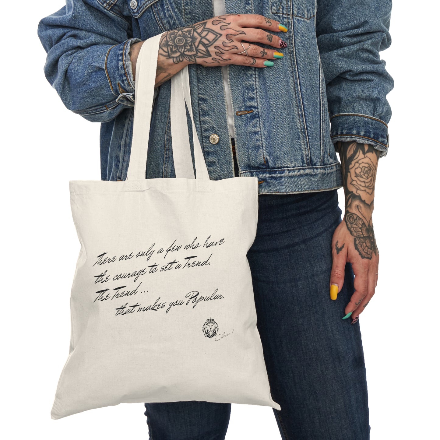 Natural Tote Bag With Inspirational Quote, Eco-Friendly Shopping Bag, Gift for Nature Lovers, Everyday Carry All, Sustainable Fashion