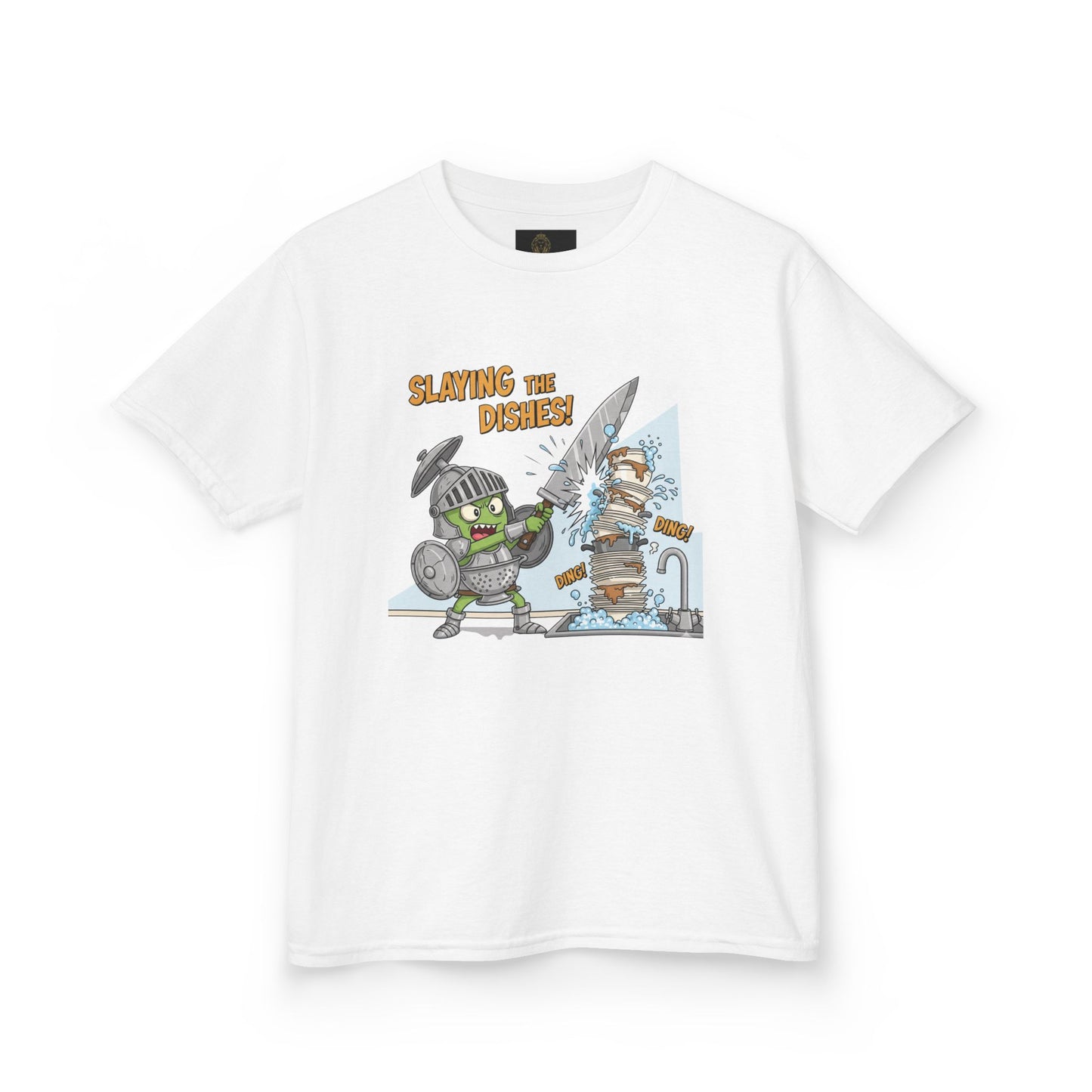 Kids Graphic Tee - Slaying the Dragon, Fun T-Shirt for Boys, Playful Apparel, Birthday Gift, Adventure Tee